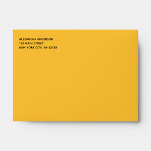 Yellow Simple Minimalist Coloured Envelope