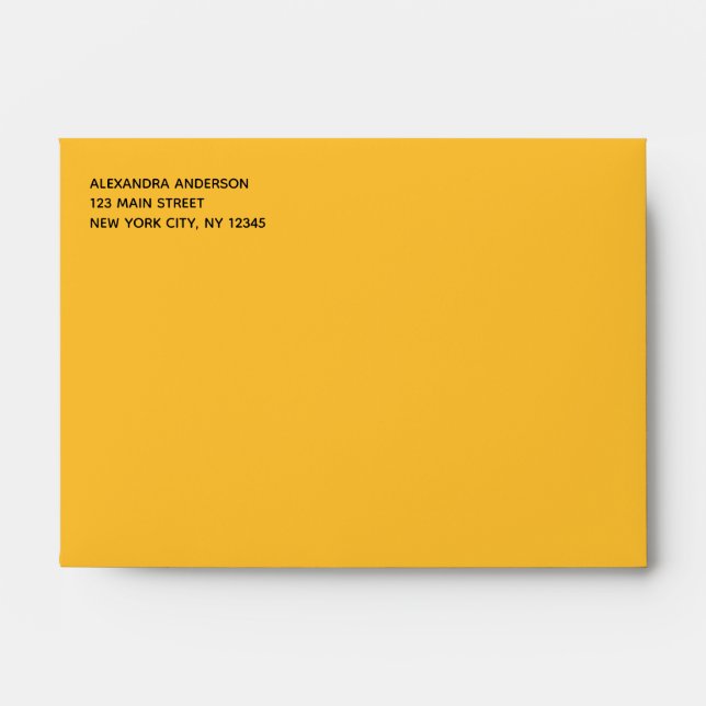 Yellow Simple Minimalist Coloured Envelope (Front)