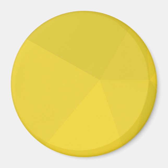Yellow, simple, modern, cool, geometric trendy art magnet (Front)