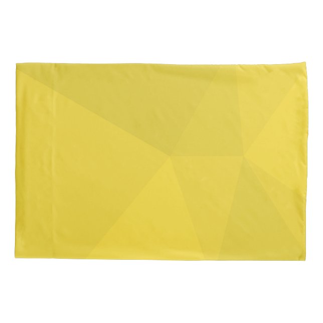 Yellow, simple, modern, cool, geometric trendy art pillowcase (Back)