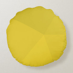 Yellow, simple, modern, cool, geometric trendy art round cushion