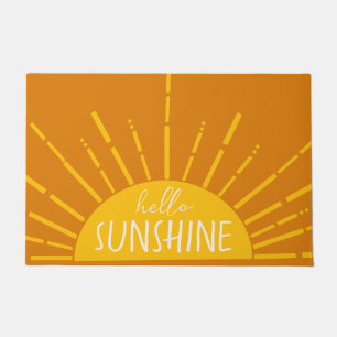 Yellow Simple Modern Hello Sunshine   Doormat