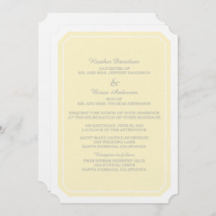 Yellow Simply Elegant Wedding Invite