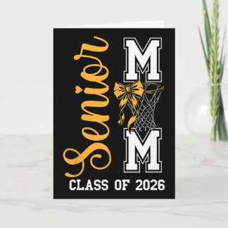 Yellow Sketll Bow Senior Mum Cl Of 2026 Graduation Card