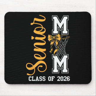 Yellow Sketll Bow Senior Mum Cl Of 2026 Graduation Mouse Pad