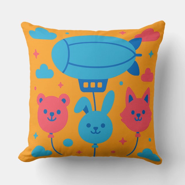 Yellow Sky Parade Cushion (Front)