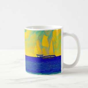 "Yellow Sky Race" Seascape Coffee Mug