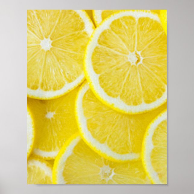 Yellow Slice Lemons Poster (Front)