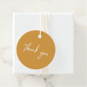 Yellow Small Business Thank you Package Tag