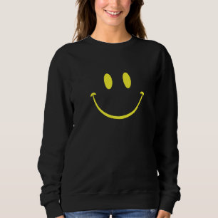 Yellow Smile Face  Cute Happy Peace Smiling Face S Sweatshirt