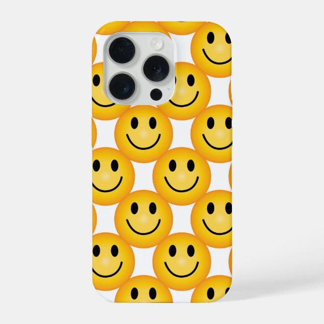 Yellow Smiley Emoji Happy Face Phone Case (Back)