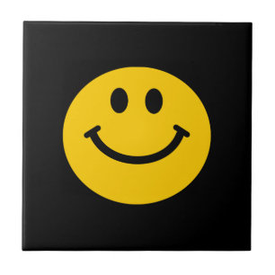 Yellow Smiley Face Ceramic Tile