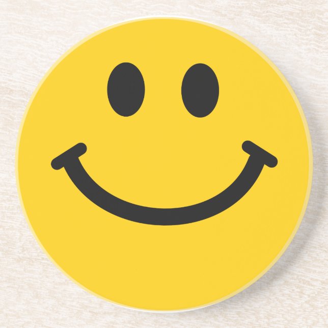 Yellow Smiley Face Coaster (Front)