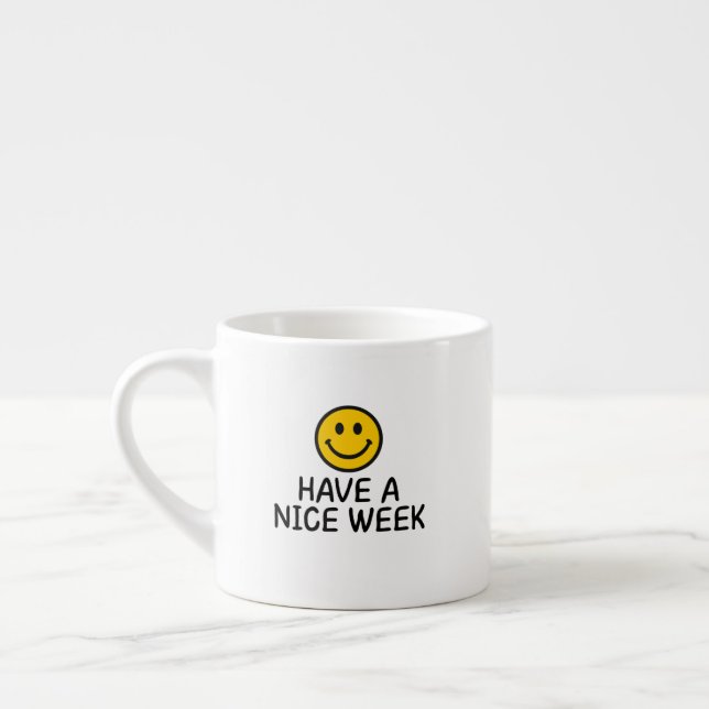 Yellow Smiling Face Kind Words Espresso Cup (Left)