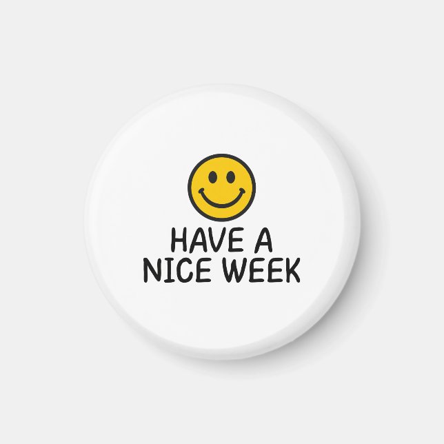 Yellow Smiling Face Kind Words Magnet (Front)