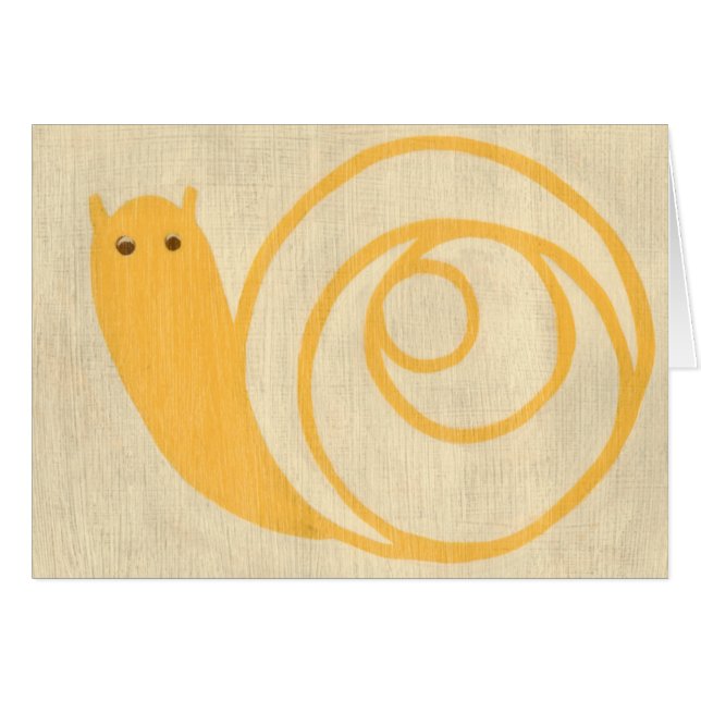 Yellow Snail on Cream Background (Front Horizontal)