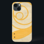 Yellow Snail on Cream Background iPhone 13 Case<br><div class="desc">This yellow snail is much cuter than real snails! An enchanting Chariklia Zarris print,  the cream background blends well with the yellow color of the snail. A great piece to place on the wall of a child's room!</div>
