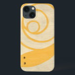 Yellow Snail on Cream Background iPhone 13 Case<br><div class="desc">This yellow snail is much cuter than real snails! An enchanting Chariklia Zarris print,  the cream background blends well with the yellow color of the snail. A great piece to place on the wall of a child's room!</div>