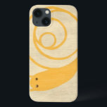 Yellow Snail on Cream Background iPhone 13 Case<br><div class="desc">This yellow snail is much cuter than real snails! An enchanting Chariklia Zarris print,  the cream background blends well with the yellow color of the snail. A great piece to place on the wall of a child's room!</div>