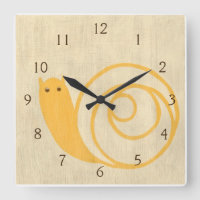 Yellow Snail on Cream Background