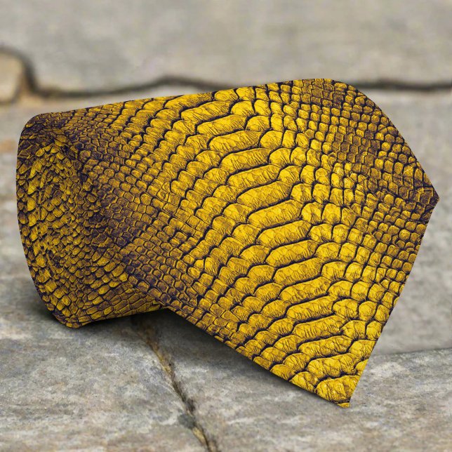 Yellow Snake Leather Texture Snakeskin Tie (Creator Uploaded)