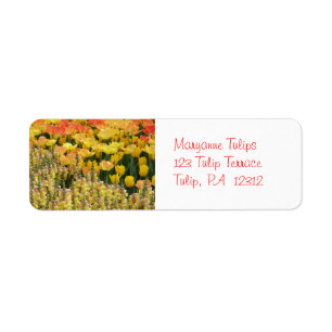 Yellow Snapdragons Return Address Label