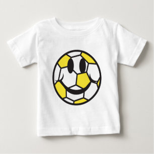 yellow soccer ball face baby T-Shirt