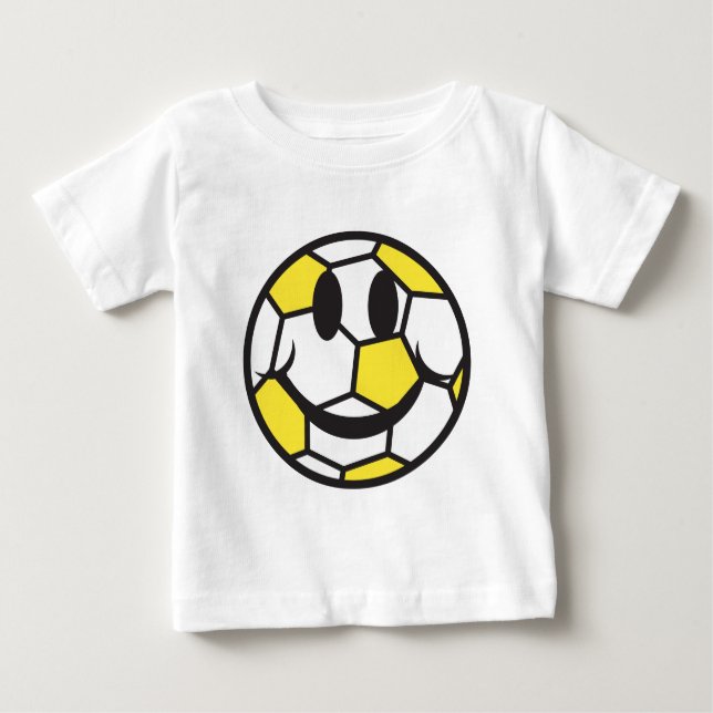 yellow soccer ball face baby T-Shirt (Front)
