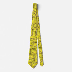 yellow softball background tie