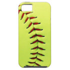 Yellow softball ball