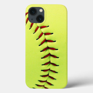 Yellow softball ball iPhone 13 case