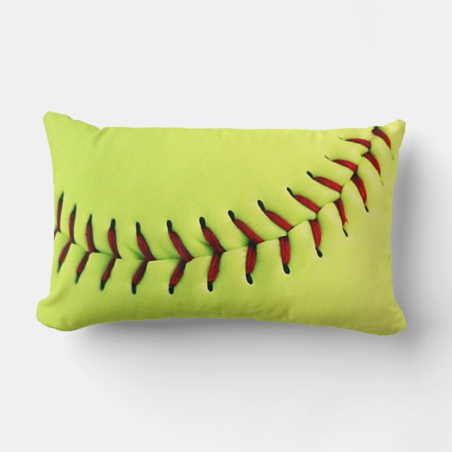 Yellow softball ball lumbar cushion (Front)