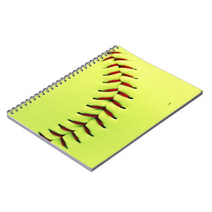 Yellow softball ball notebook