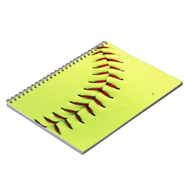 Yellow softball ball notebook (Left Side)