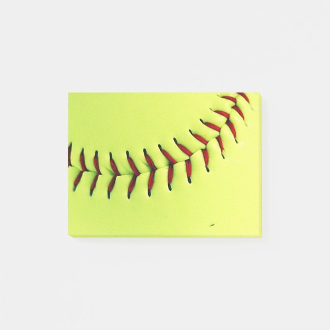 Yellow softball ball post-it notes (Front)
