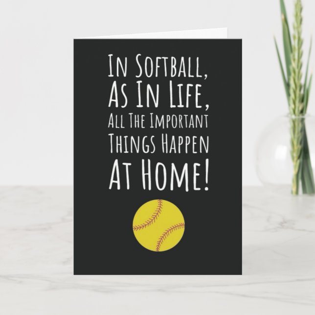 Yellow Softball Card (Front)