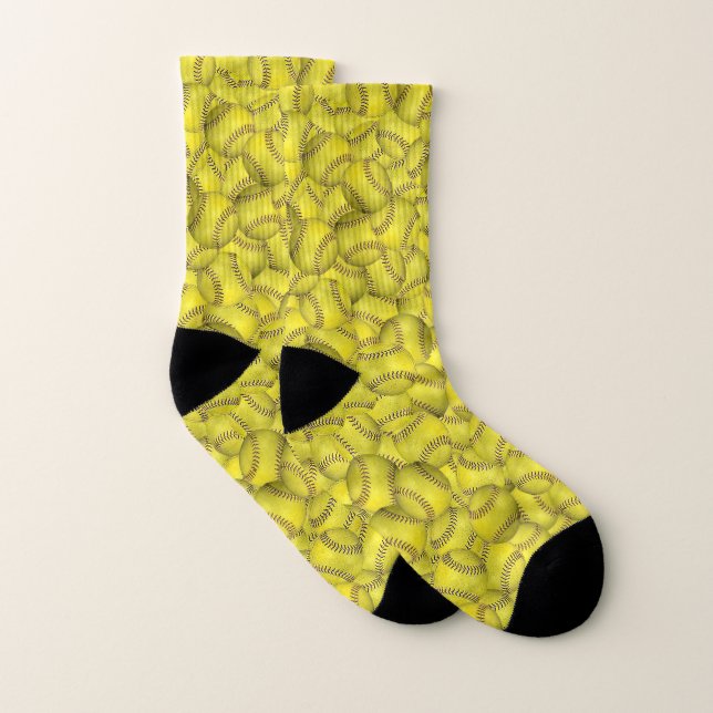 Yellow softball collection socks (Pair)