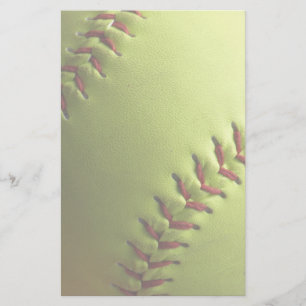 Yellow Softball Light Stationery