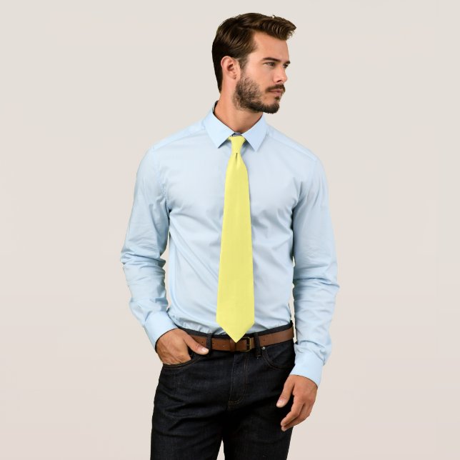 Yellow solid colour light-medium, tie (In Situ)
