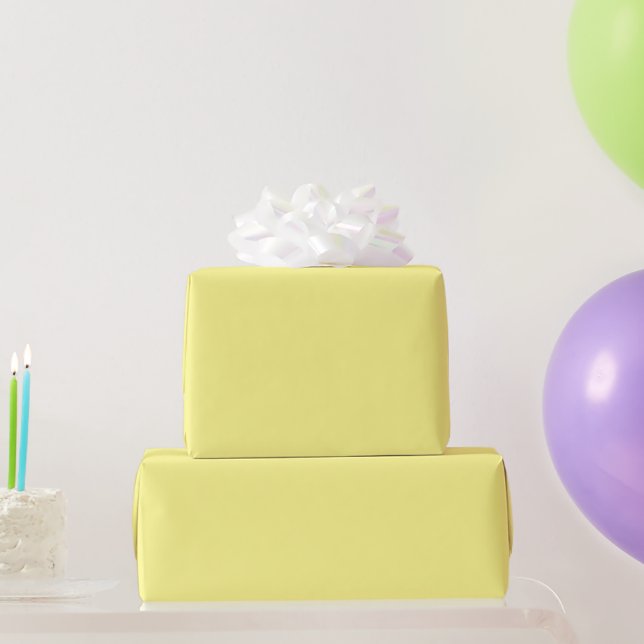 Yellow solid colour light-medium, wrapping paper (Party Gifts)