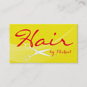 Yellow Solid Hair Stylist Appointment #2 Card