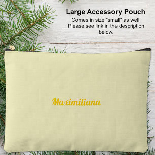Yellow - Solid Large Accessory Pouch