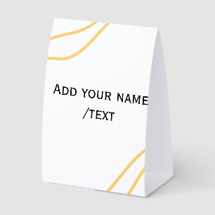 Yellow Spanish border name message text lines