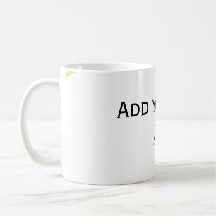 Yellow Spanish border name message text lines Coffee Mug