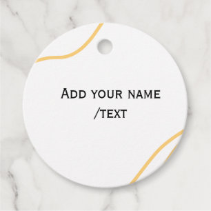 Yellow Spanish border name message text lines Favour Tags