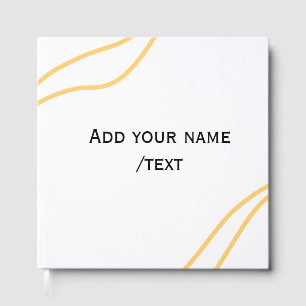Yellow Spanish border name message text lines Guest Book