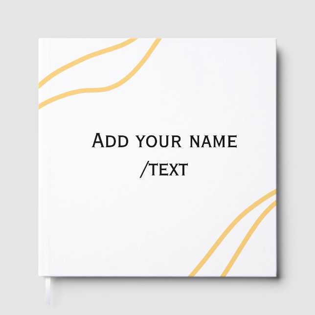 Yellow Spanish border name message text lines  Guest Book (Front)