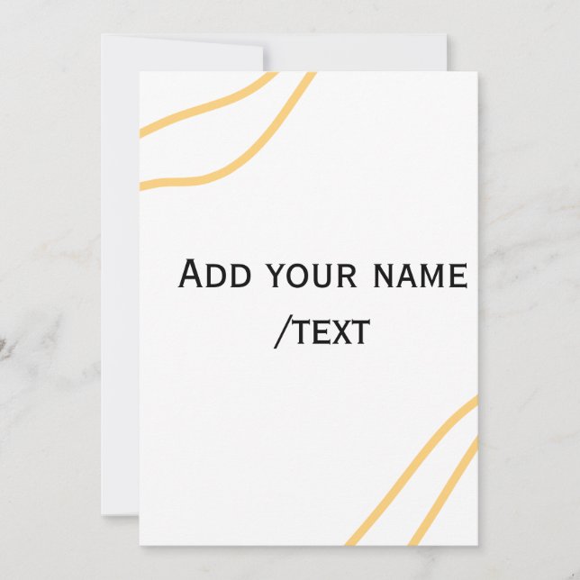 Yellow Spanish border name message text lines  Invitation (Front)