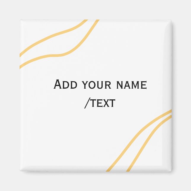 Yellow Spanish border name message text lines  Magnet (Front)