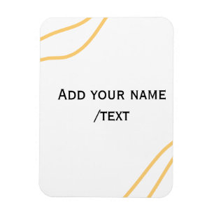 Yellow Spanish border name message text lines Magnet